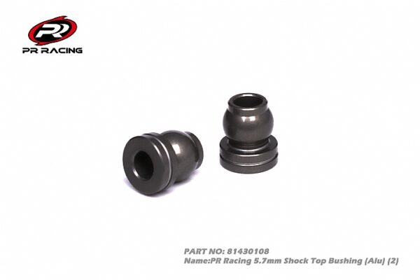 PR Racing 5.7mm Shock Top Bushing (Alu) (2)