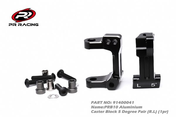 PR B10 Aluminium Caster Block 5 Degree Pair (R.L) (1pr)