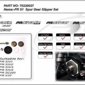 PR S1 Spur Gear Slipper Set